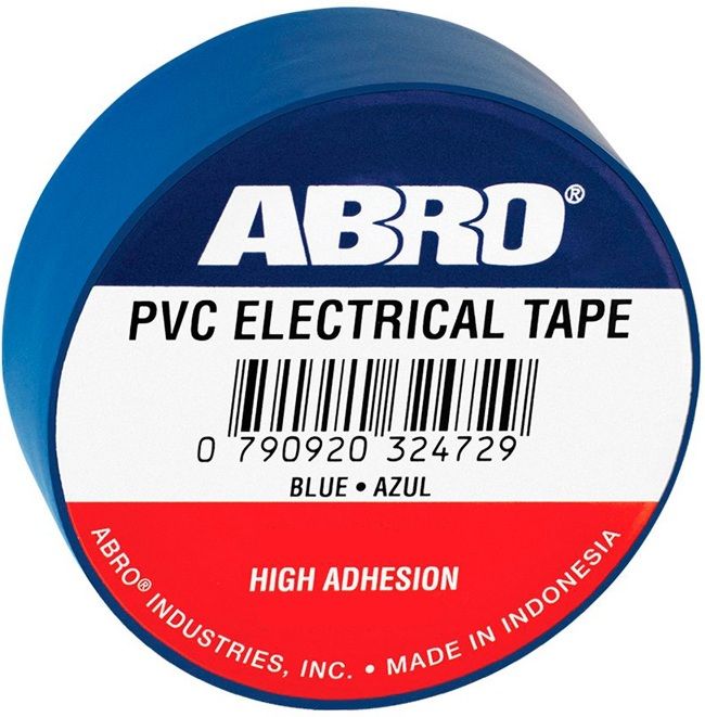 Изолента цветная с высокой адгезией Abro, ПВХ - фото