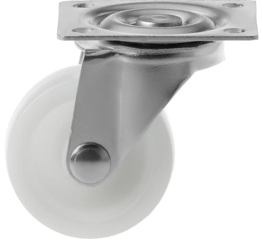 Колесо мебельное полипропиленовое с площадкой, поворотное 50 мм SCPP 25 - фото