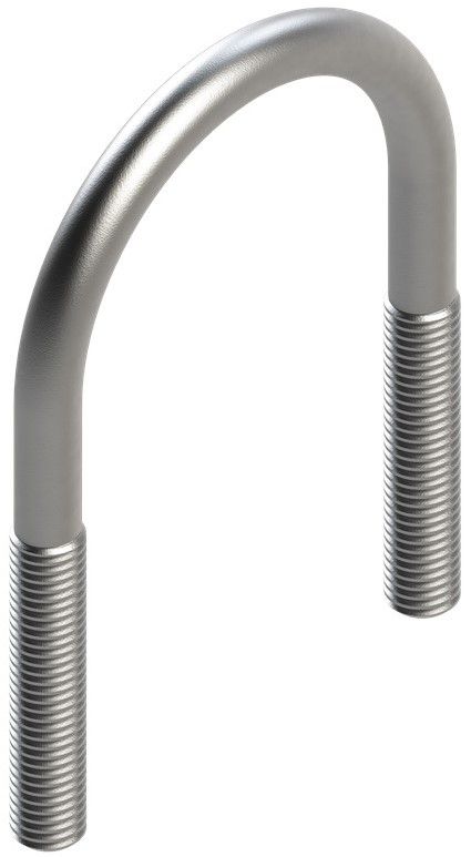 Хомут U-образный 131-140 мм M16 TUB Termoclip 09403030, оцинкованная сталь - фото