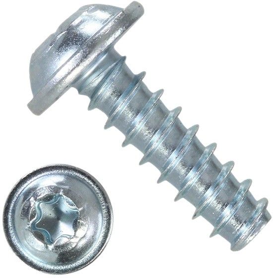 Саморез с прессшайбой и шлицем TORX 88204 RSTplus усиленный, тупой конец, оцинкованная сталь - фото