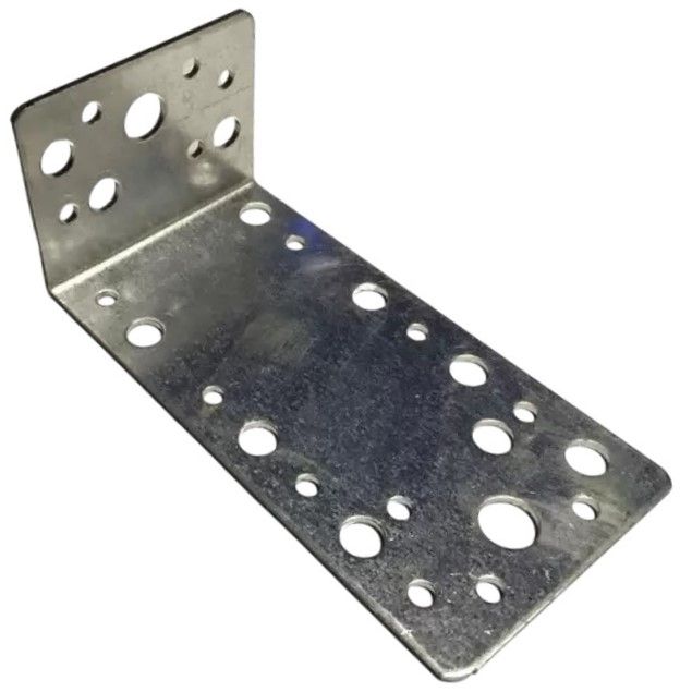 Уголок крепежный асимметричный KUAS, нержавеющая сталь - фото