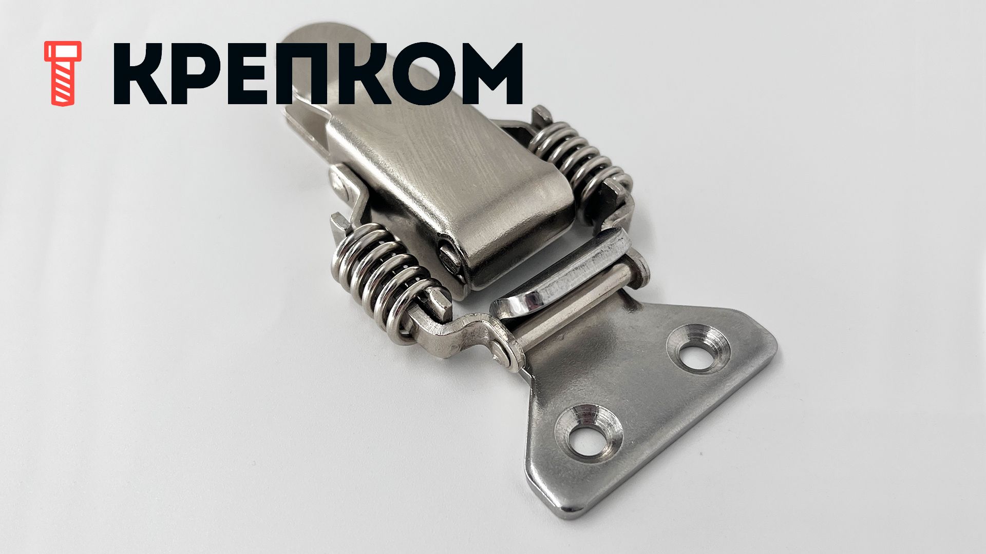 Замок-защелка натяжной L=67 B81, сталь никелированная - фото