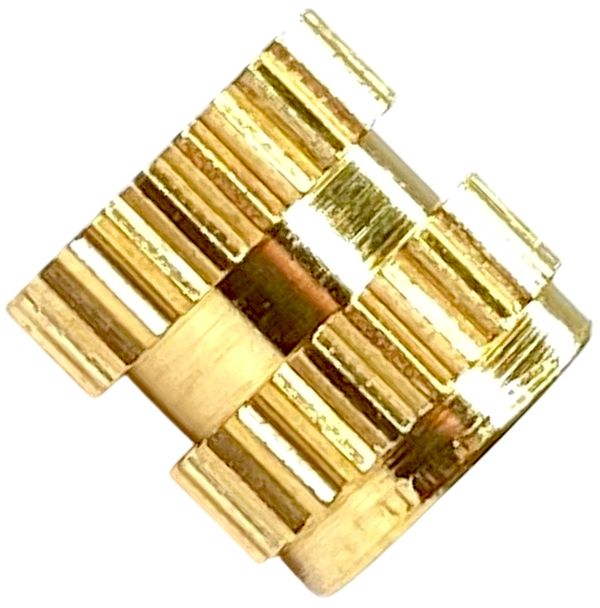 Вставка резьбовая со сквозным отверстием DIN 16903 D, латунь - фото