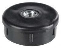 Заглушка внутренняя для трубы круглого сечения 50 мм с резьбой М8, пластик