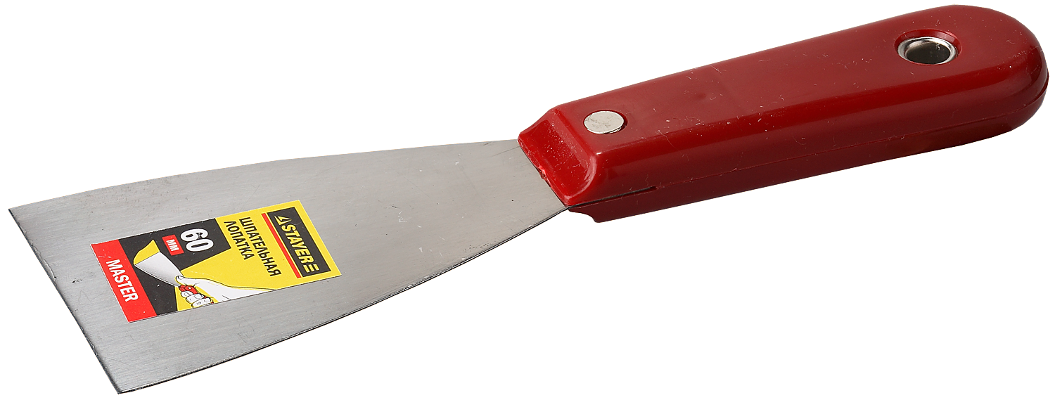 Шпатель 60 мм с пластиковой ручкой Master Stayer 1003-060, сталь - фото