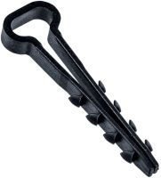 Дюбель хомут для плоского кабеля 5-10 черный 15-0460, нейлон