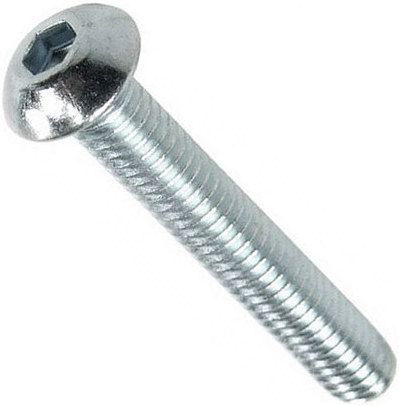 Винт с полукруглой головкой и внутренним шестигранником DIN 7380 М10х90 класс прочности 10.9, оцинкованная сталь - фото