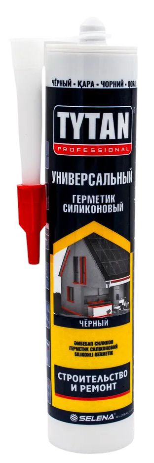 Изображение товара Герметик силиконовый универсальный 280 мл TYTAN Professional 59390 черный