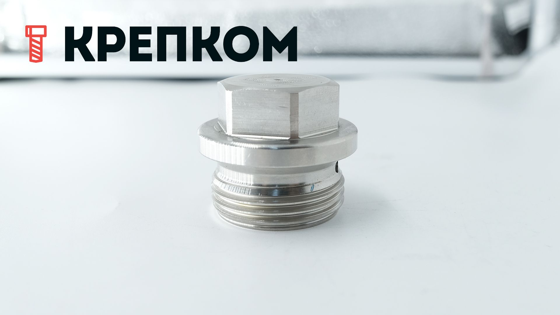 Пробка-заглушка G 1" с шестигранной головкой и фланцем DIN 910, нержавеющая сталь А5 - фото