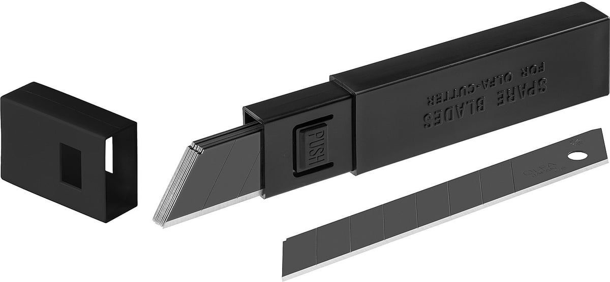 Сегментированное лезвие 18 мм OLFA Excel Black OL-LBB-10, 10 шт  - фото