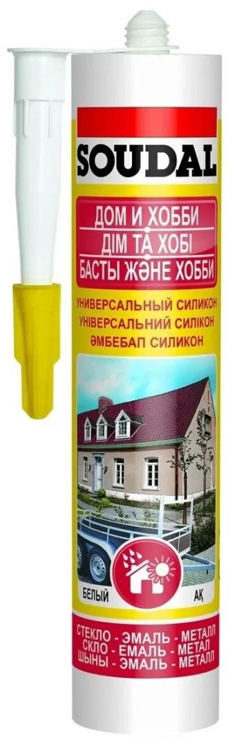 Изображение товара Герметик силиконовый универсальный 280 мл Soudal 105905 бесцветный