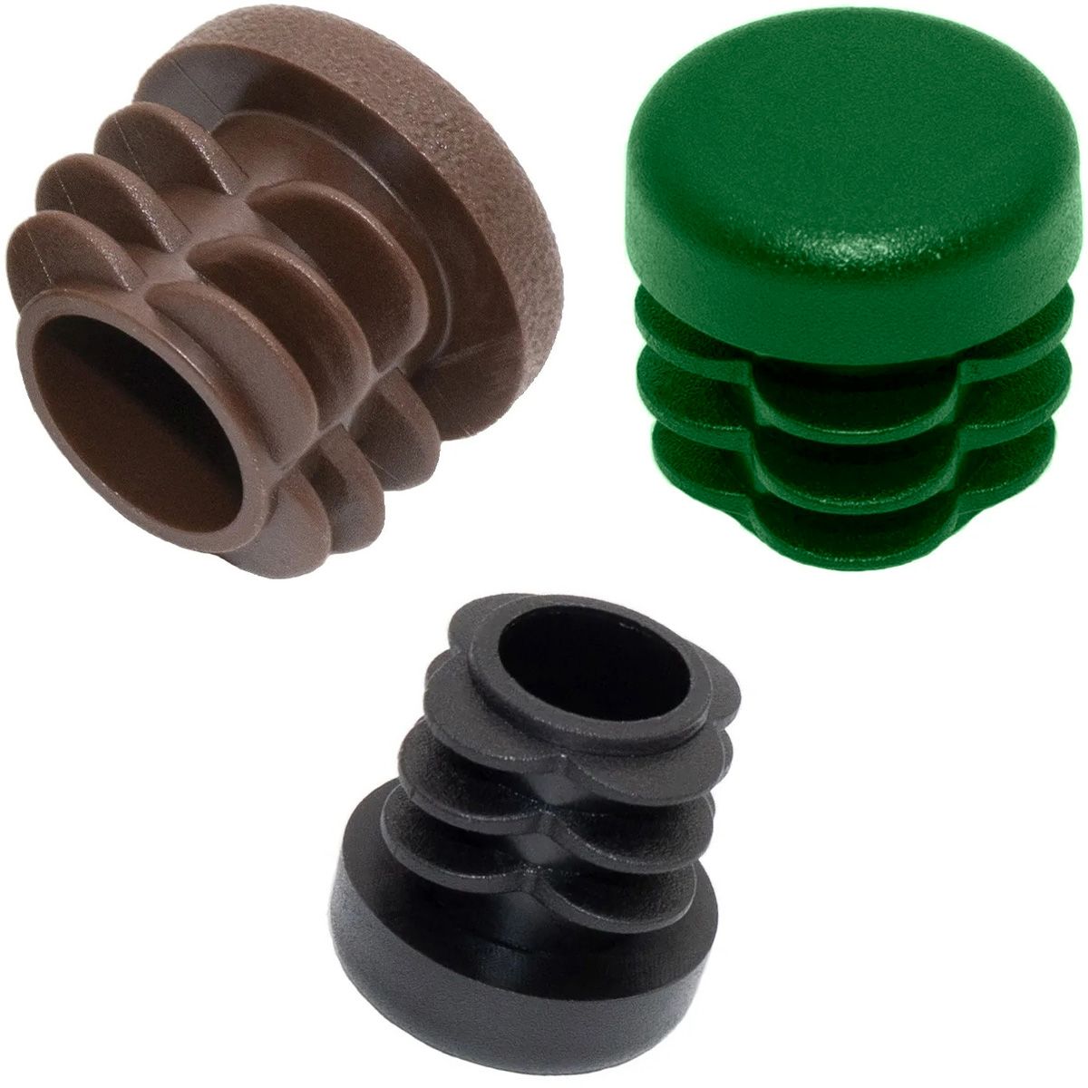 Заглушка внутренняя плоская для круглых труб ПЧН, пластик, цвет в ассортименте - фото