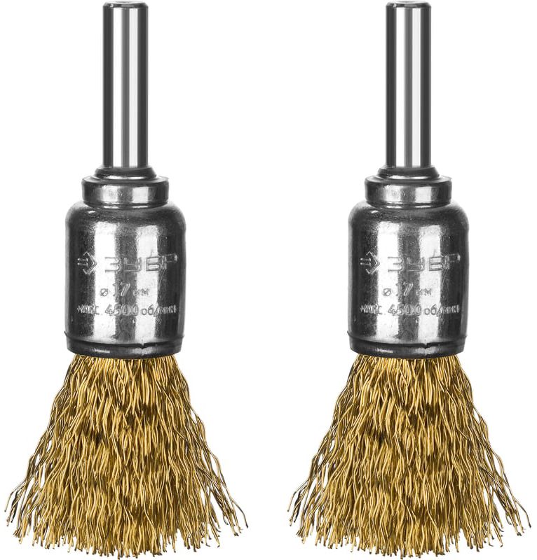 Набор щеток кистевых 17 мм для дрели Профессионал ЗУБР 35225-17-H2_z02, 2 шт - фото