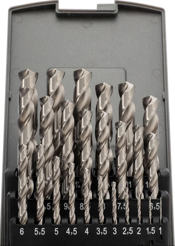 Набор сверл по металлу 1-13 мм HSS-G 135° DIN 338 H-Tools 214215HTRO, 25 шт - фото