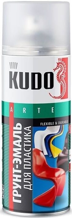 Грунт-эмаль для пластика 520 мл Kudo KU-6008, зеленый - фото