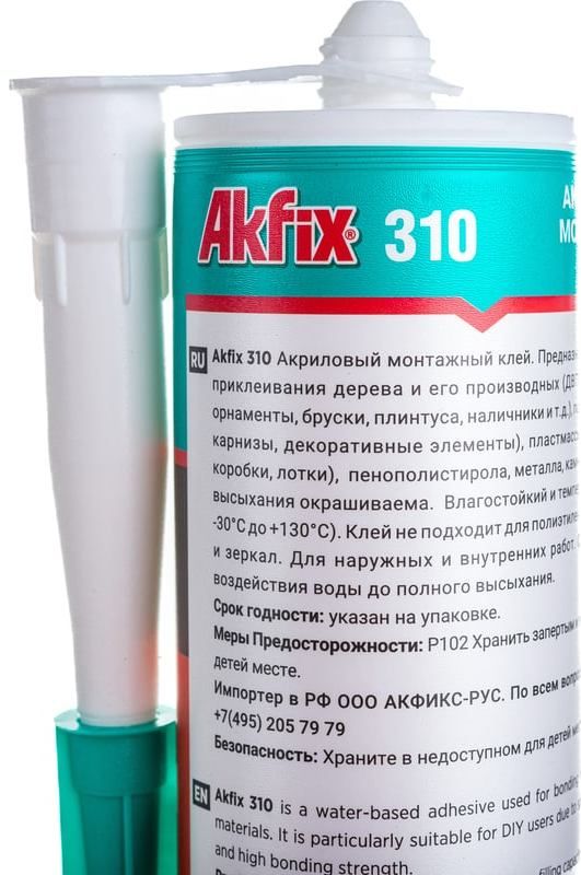 Клей монтажный акриловый жидкие гвозди 310 мл Akfix 310 GA200 - фото