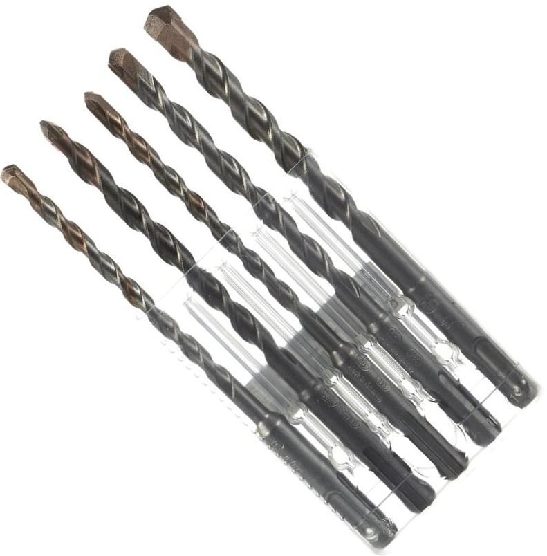 Набор буров SDS-Plus 6, 8, 10 мм длина 160/100 мм SDS-Plus Heller Bionic Pro 16895, 5 предметов - фото