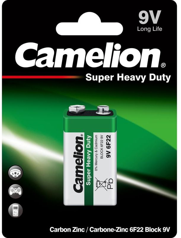 Батарейка Крона 6F22 Camelion 3809 - фото