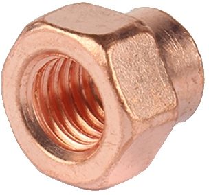 Гайка приемной трубы ВАЗ-2108 М8х1,25х12 мм Kral 2108-1203019, сталь омеднённая - фото