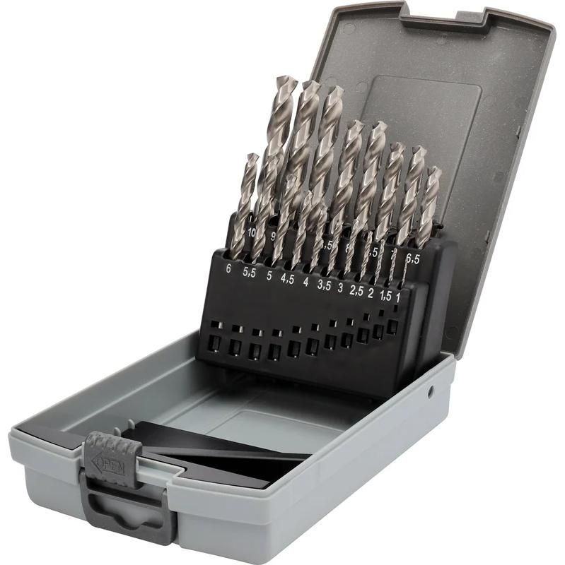 Набор сверл по металлу 1-10 мм HSS-G 135° DIN 338 H-Tools 214214ROHT, 19 шт  - фото