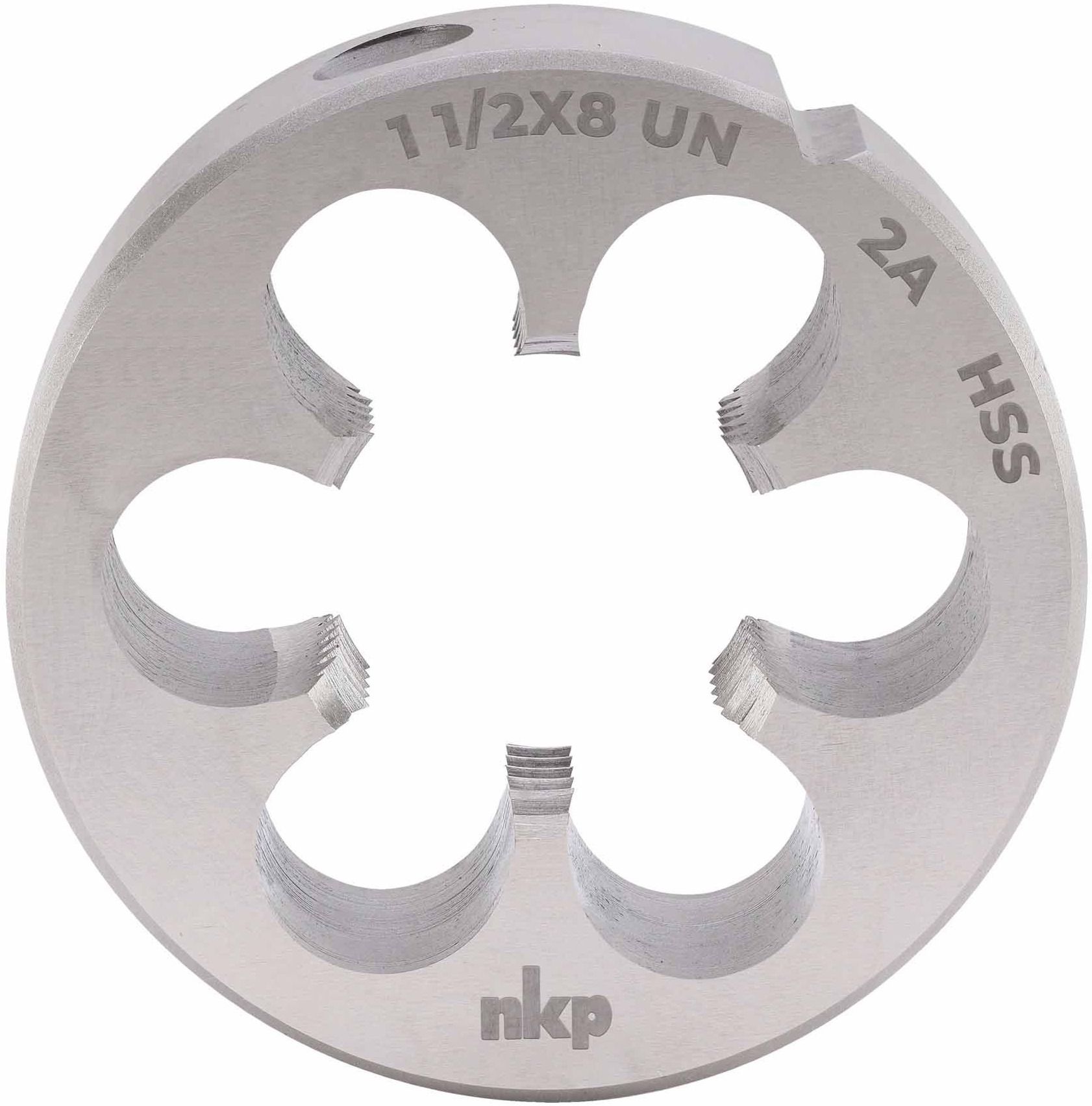 Плашка 1 1/2"-8 HSS DIN EN 22568 NKP 24910120UN08, дюймовая резьба UN - фото