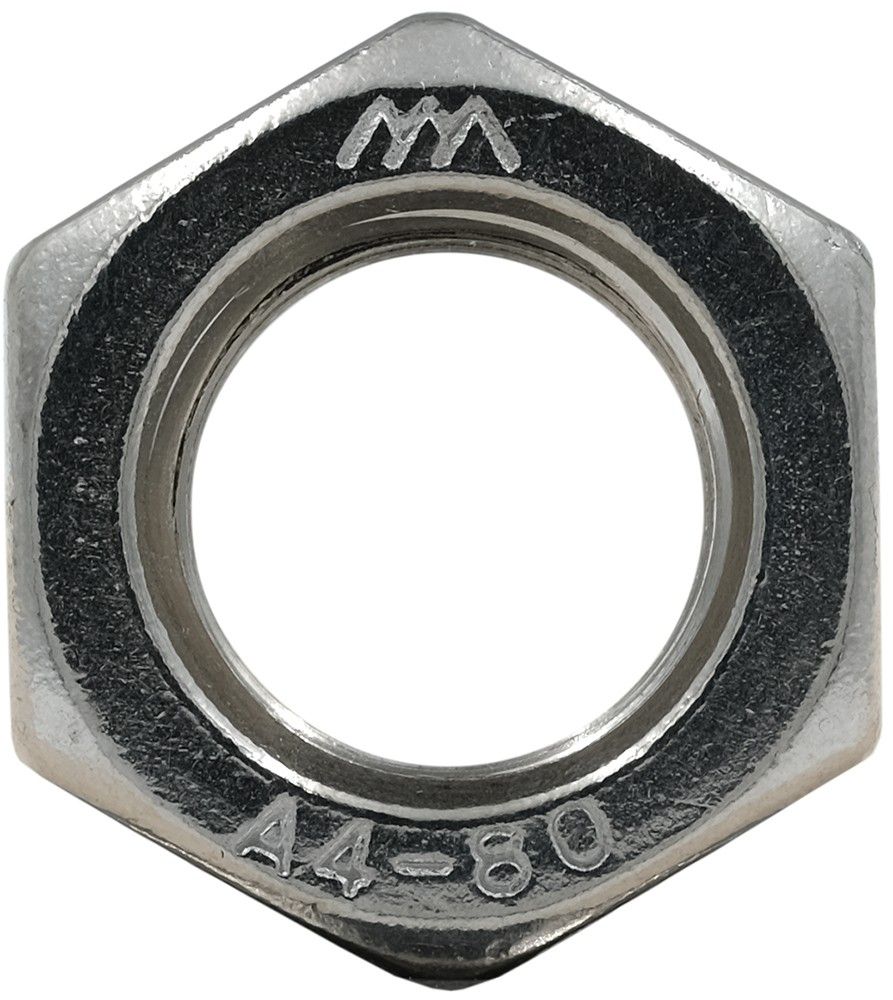 Гайка шестигранная М10 DIN 934, нержавеющая сталь А4 - фото
