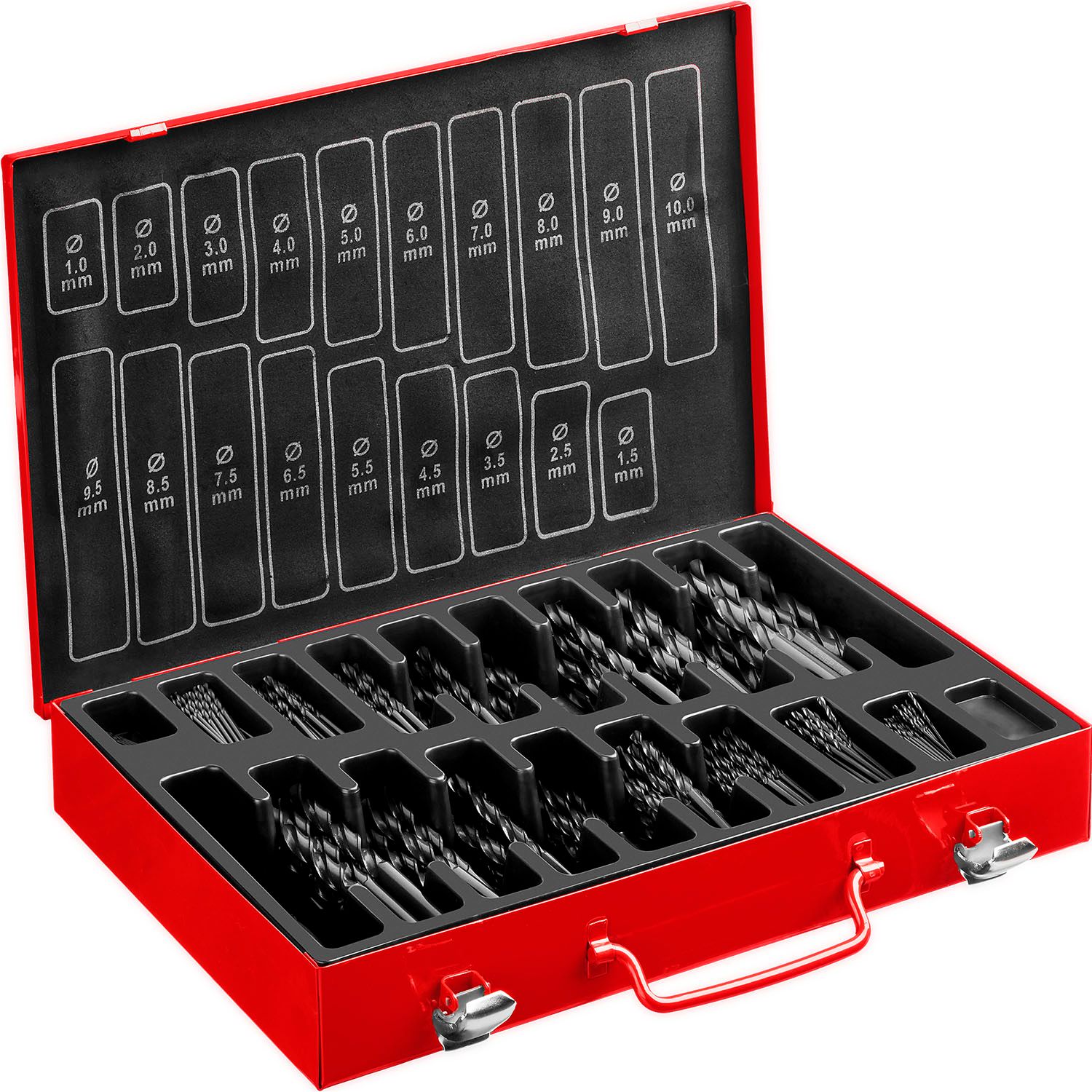 Набор сверл по металлу 1-10 мм, класс В, ЗУБР 29605-H370, сталь Р4М2, 370 штук в металлическом боксе - фото