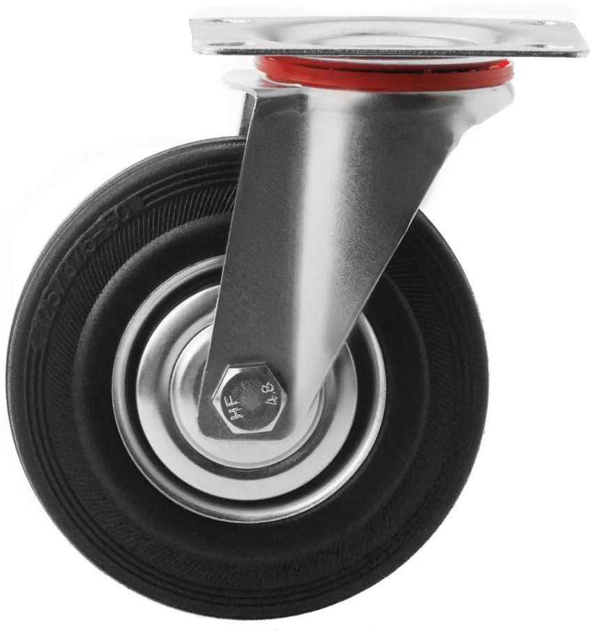 Колесо из резины с площадкой, поворотное 160 мм SC 63L - фото