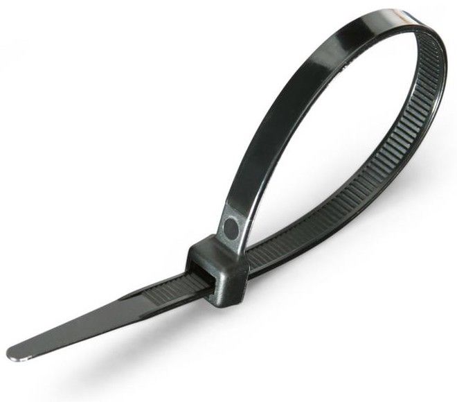 Кабельная стяжка 3х250 мм КСС Fortisflex черная, упаковка 100 шт - фото