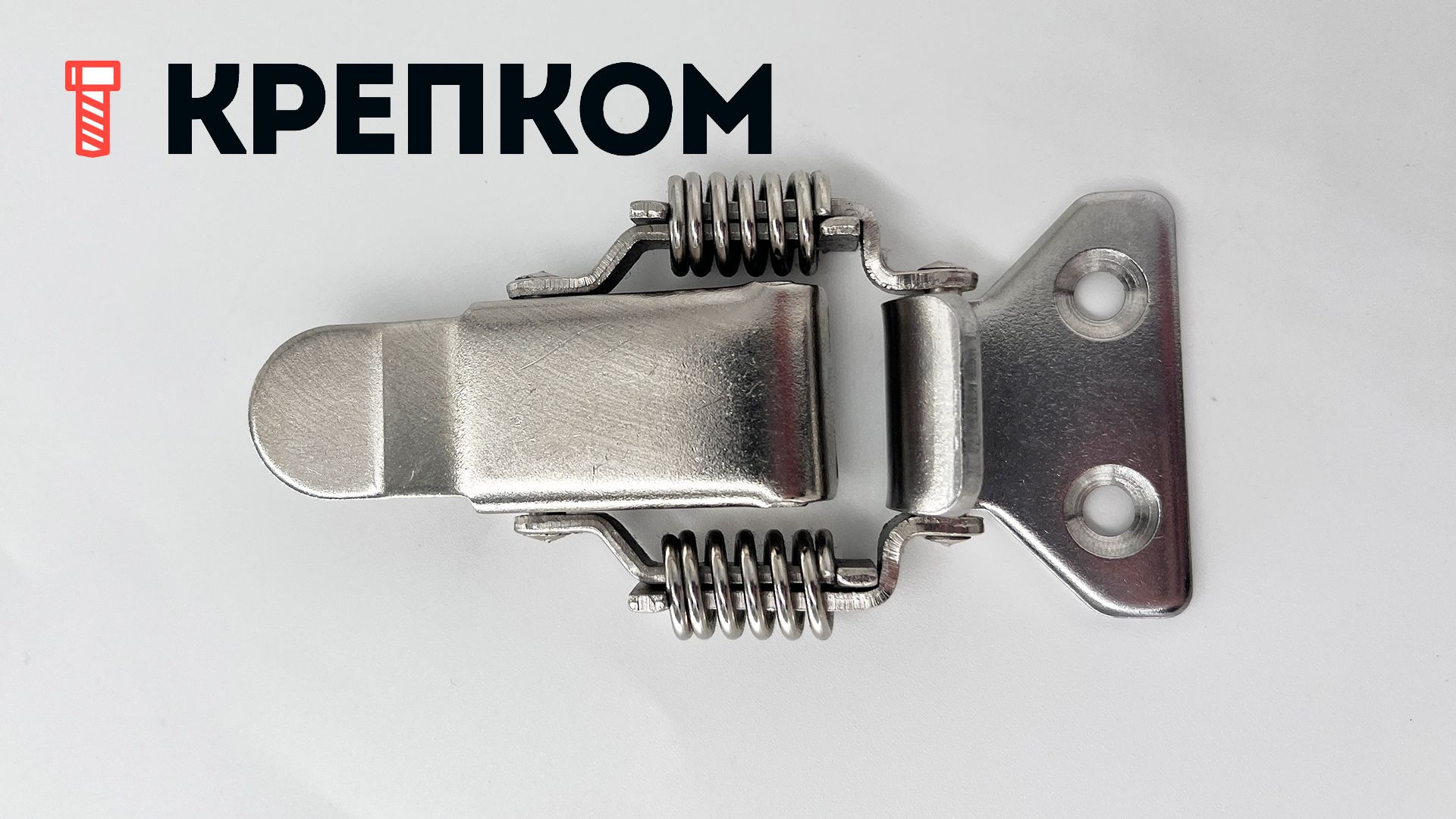 Замок-защелка натяжной L=67 B81, сталь никелированная - фото