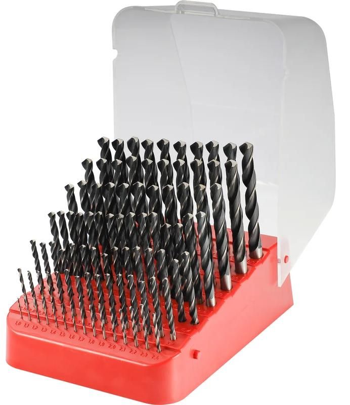 Набор сверл по металлу 1-10 мм HSS-R 118° DIN 338 H-Tools 205223TXHT, 91 шт - фото