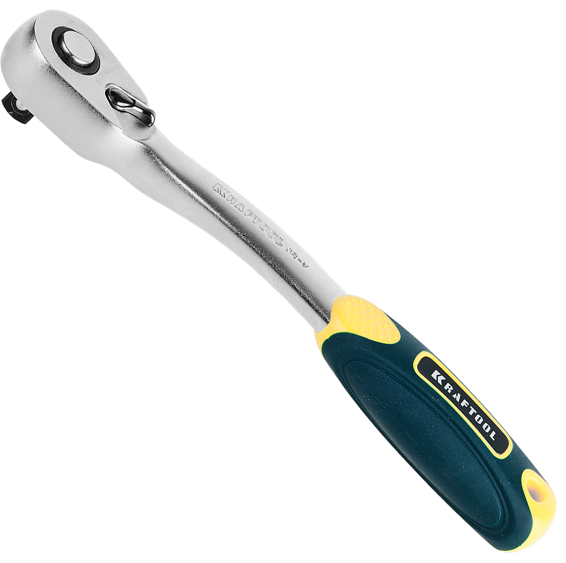 Рукоятка трещоточная изогнутая 3/8", 72 зубца Kraftool Pro 27795-3/8_z02 - фото