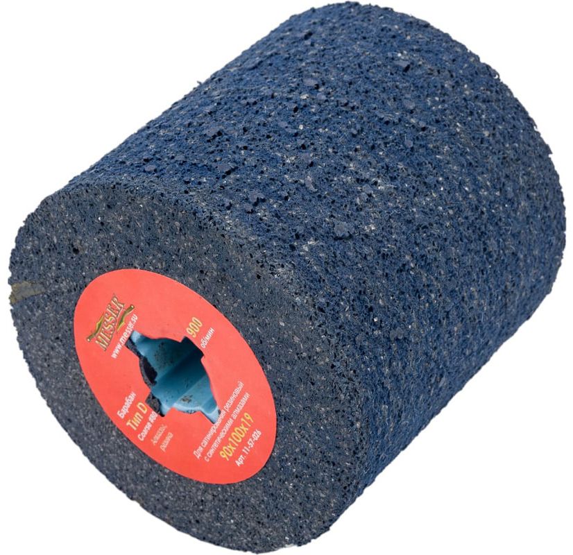 Барабан для сатинирования 90х100 посадка 19 мм резиновый с синтетическими алмазами Messer 11-57-026 - фото