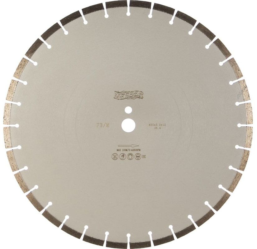 Диск алмазный сегментный FB/M по железобетону, Messer - фото