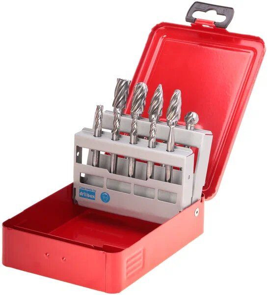 Изображение товара Комплект твердосплавных бор-фрез Ruko 116103A 10 шт для обработки алюминия и пластмасс