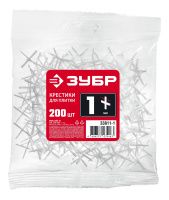 Крестики для плитки 1 мм ЗУБР 33811-1, 200 шт