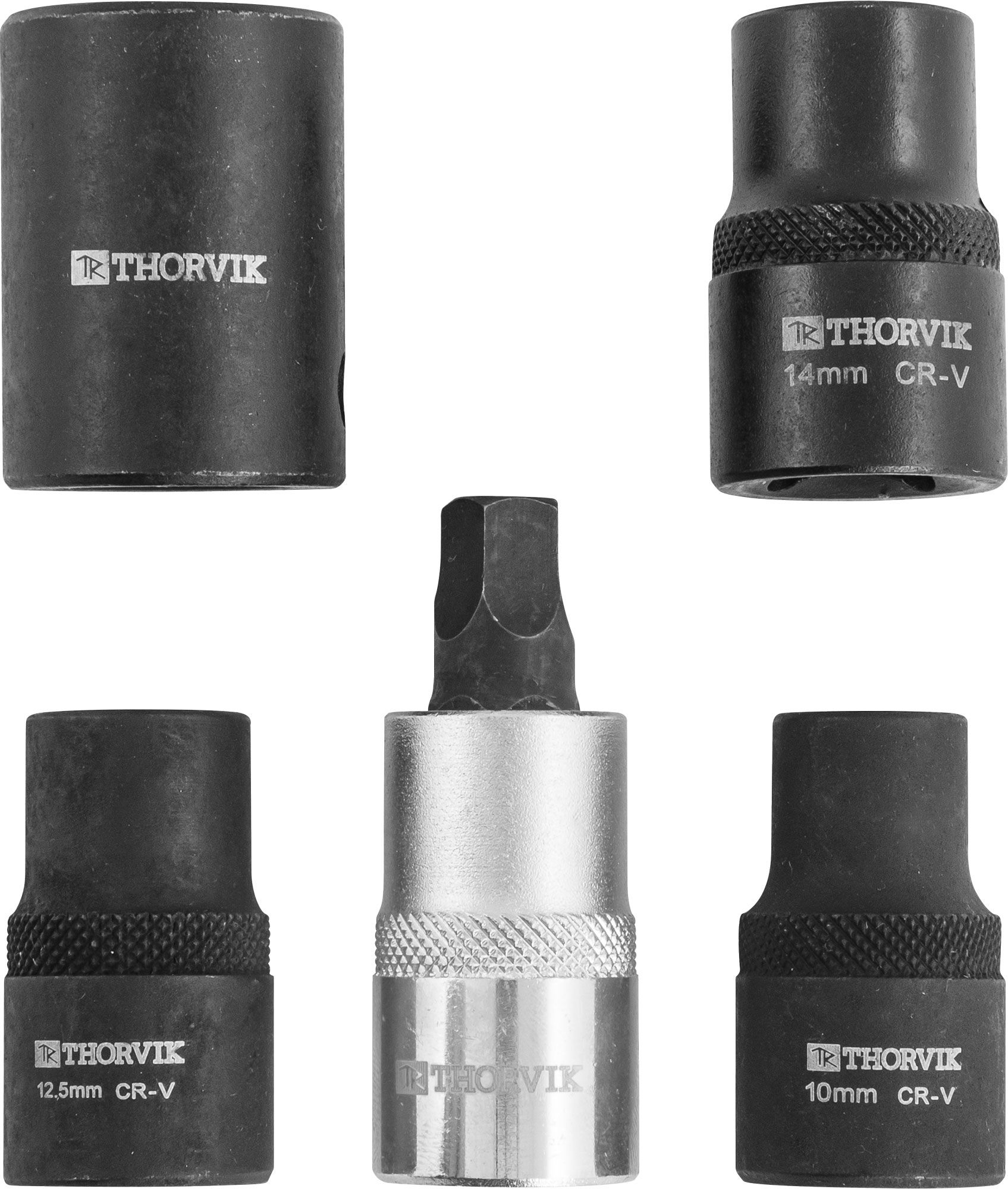 Изображение товара Набор торцевых головок и насадок с битой 1/2" Thorvik PBCSS5 5 шт