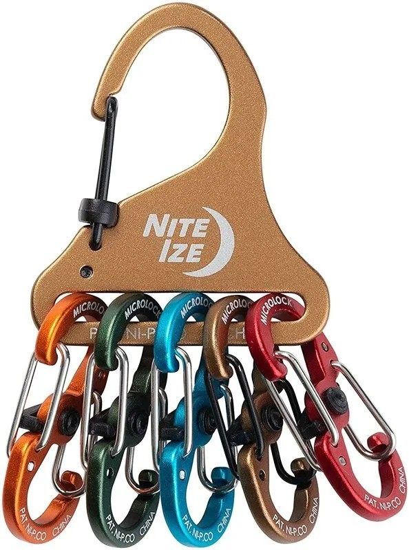Набор карабинов с блокировкой Nite Ize KeyRack Locker KLKA-29BG-R6, 5 шт - фото