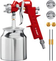 Краскопульт пневматический с нижним бачком с 3 дюзами HP MS 200N-3 ЗУБР 06457