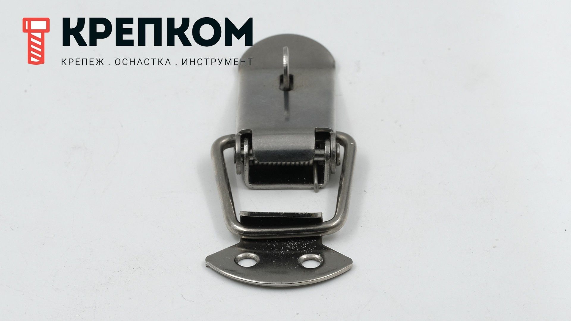 Замок-защелка с ушком L=75 006, нержавеющая сталь А2 - фото