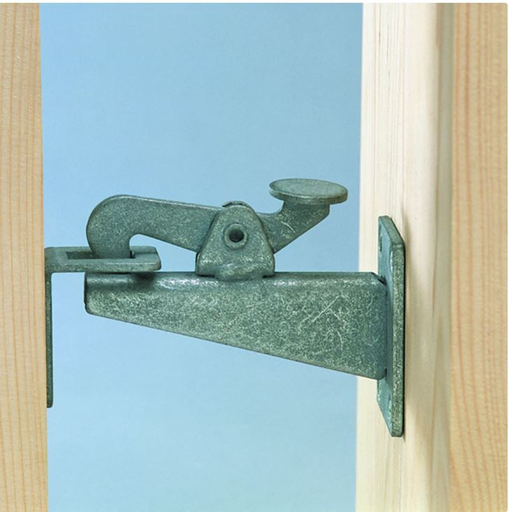 Стопор настенный для ворот 100х65х50мм Gah Alberts 411756, оцинкованная сталь - фото