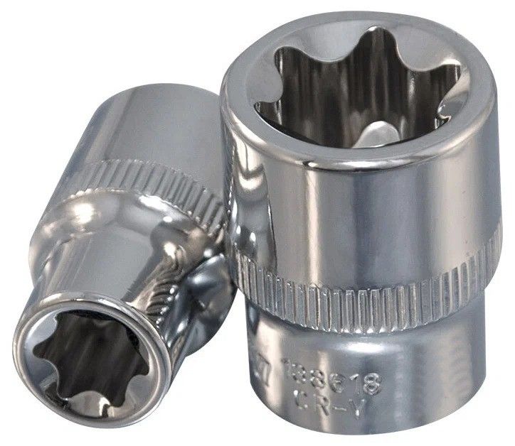 Изображение товара Торцевая головка Ombra 1/2"DR TORX E18 из хромованадиевой стали Тайвань