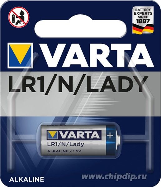 Батарейка LR1 щелочная 1,5 В Varta 4001101401М - фото