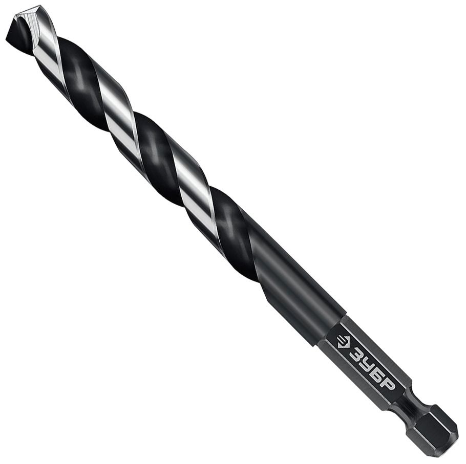 Сверло по металлу спиральное 6х111 мм, шестигранный хвостовик E1/4" 135° Impact Ready ЗУБР 29623-6, сталь Р6М5 - фото