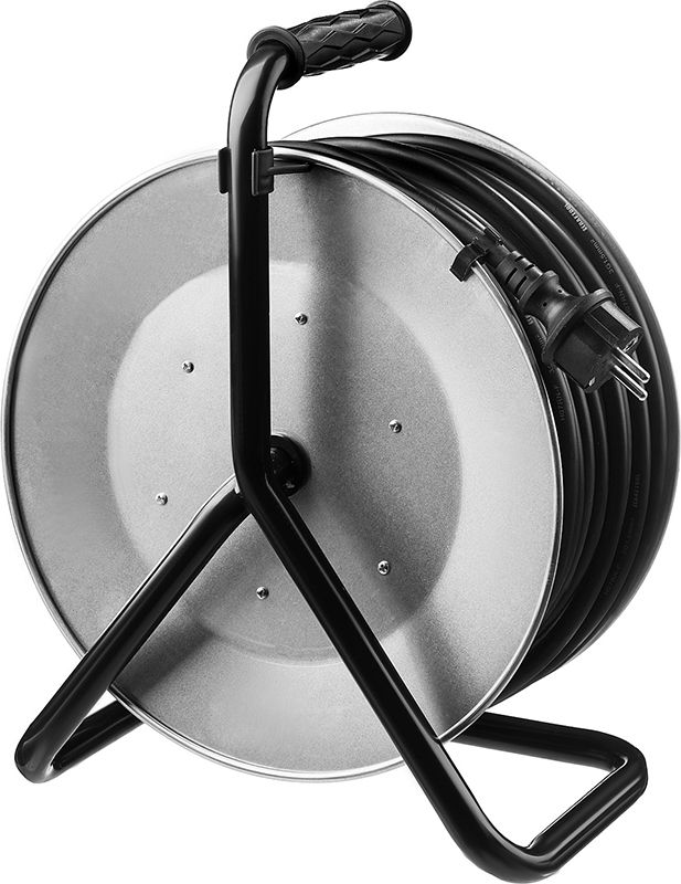 Удлинитель силовой на стальной катушке КГ, 3х1,5 мм², 30 м, 3700 Вт, IP44 K-315 Kraftool 55085-30_z01 - фото