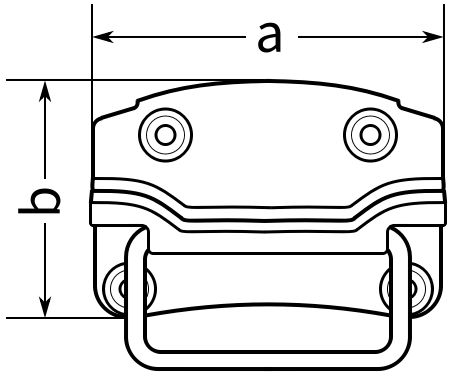 Откидная ручка для ящика Gah Alberts, оцинкованная сталь - фото