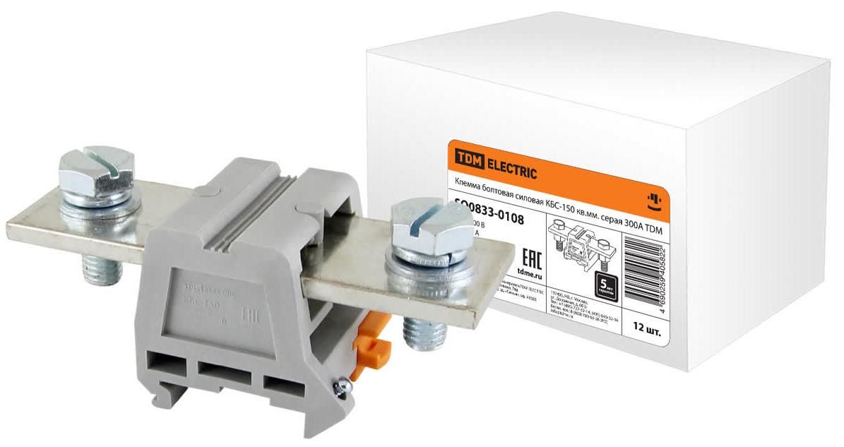 Клемма силовая болтовая 300 А, 50-150 мм² КБС-150 TDM Electric - фото