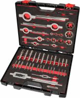 Набор метчиков и плашек UNC 1/4"-1" HSS-G Master-Tool 1014901010005, 46 предметов