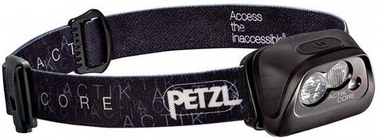Изображение товара Налобный светодиодный фонарь с аккумулятором Petzl Actik Core, черный