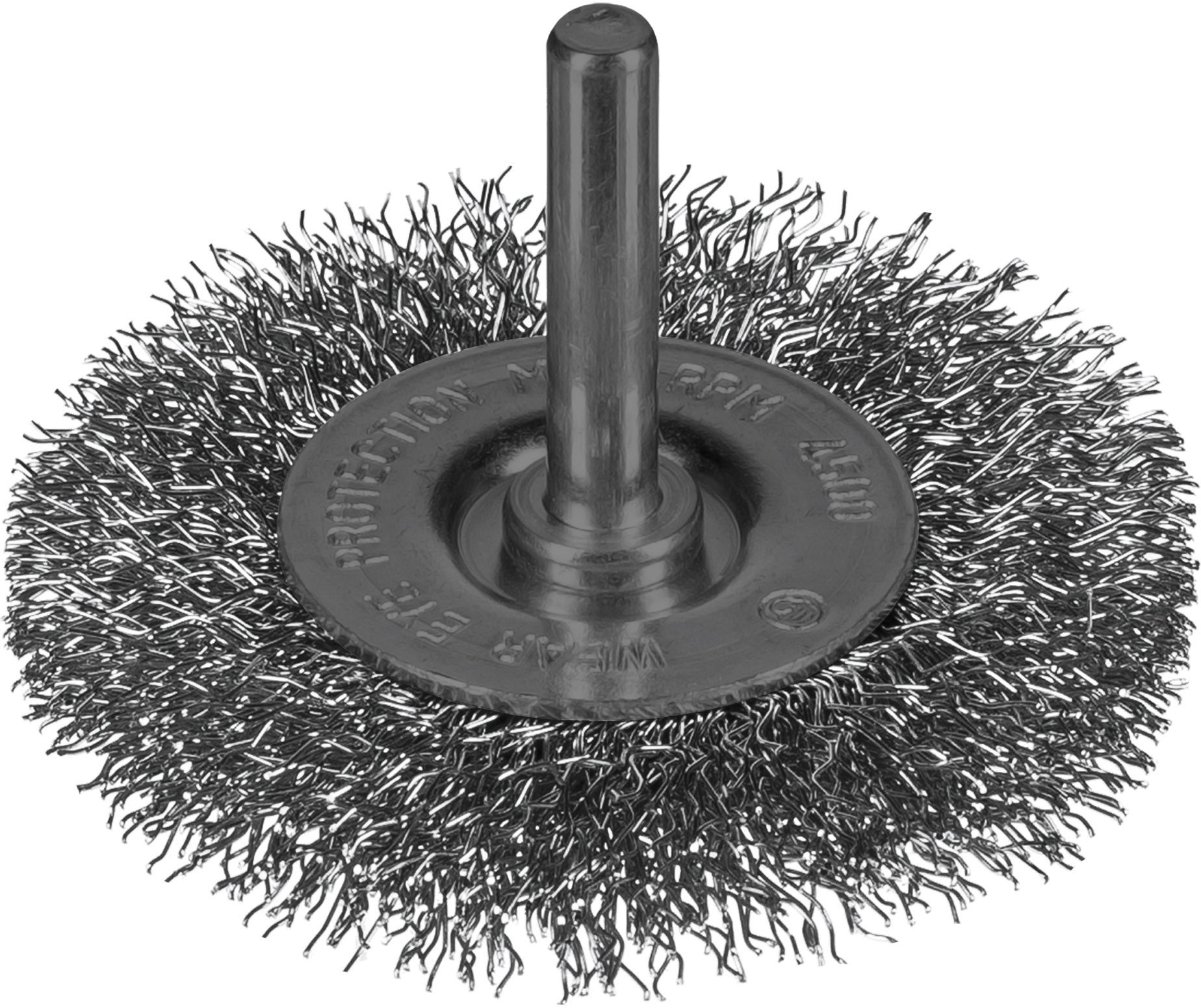 Щетка дисковая гофрированная для дрели №1599 100 мм Blueshark 51599, нержавеющая сталь - фото